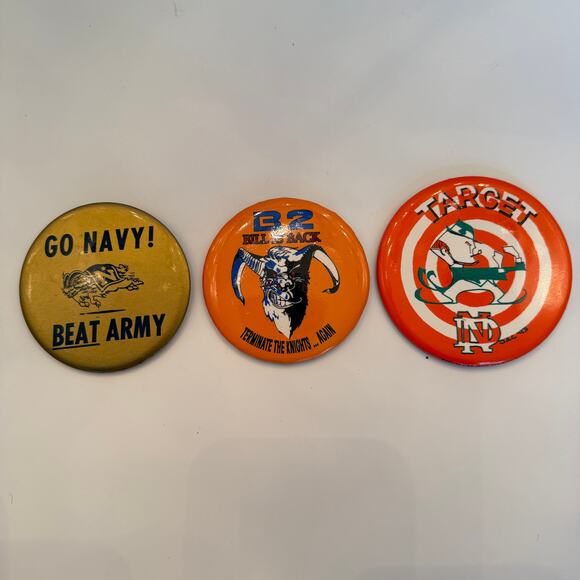 Vtg Lot U S Naval Academy Football Pin Buttons Army Notre Dame Vanderbilt Tulane - Picture 4 of 5